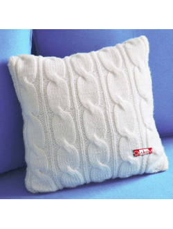 Вязаный чехол на подушку