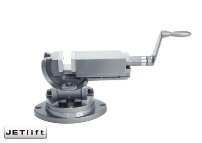 Тиски станочные прецизионные трехосевые JETlift 50x50 мм для точной обработки с поворотом 360°