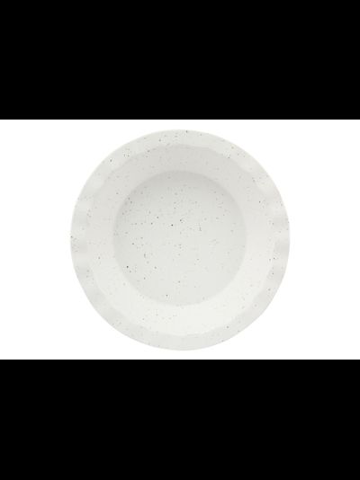 Форма для запекания  круглая, 25 см, молочная в крапинку