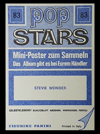 Stevie Wonder Original Music Card Archive