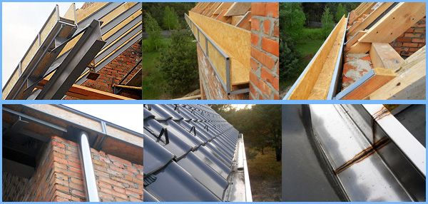 Коробчатые лотки скрытого водоотвода монтировались на каркас, желоба выполнены из нержавеющей стали