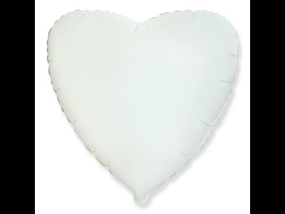 Шар (18&#039;&#039;/46 см) Сердце, Белый