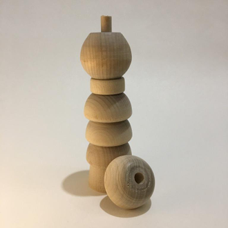 Пирамидка деревянная 150*40 развивающая игрушка