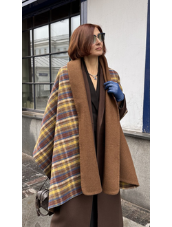 Палантин шерстяной двусторонний из пальтовой ткани