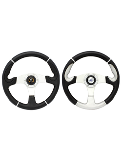 Рулевое колесо «Flash», серебристые спицы, черный обод.