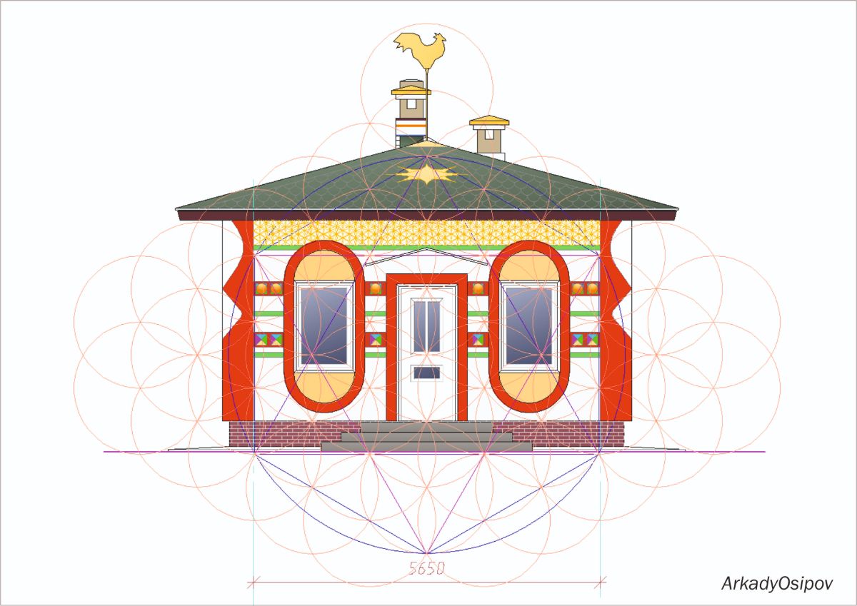 Русская изба по Золотой Пропорции