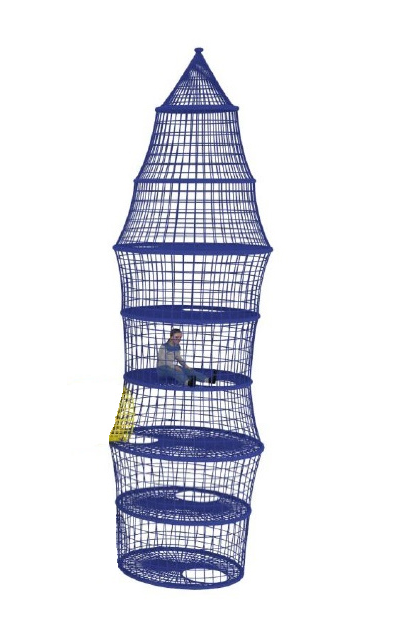 Веревочный лабиринт «Улей» для детей, 6 уровней (5.5 м)