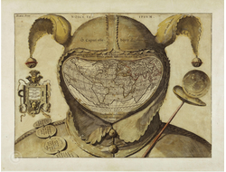 Картина обогреватель, фото старинной Карты мира 1590