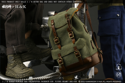 Винтажный рюкзак (оливковый, лимитированная версия) (для коллекционных фигур 30 см) масштаб 1 к 6 Gathering Trend Series Backpack American tent cloth (JC002) - YUANXINGSHI