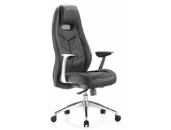 Кресло руководителя Бюрократ ZEN/BLACK черный кожа крестовина алюминий