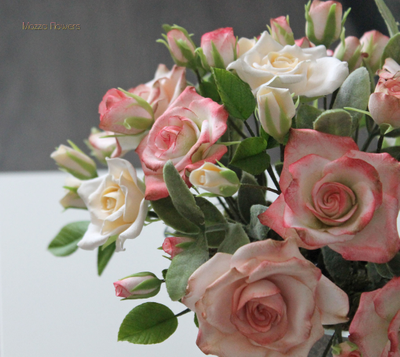 Букет "Винтажные розы" из полимерной глины.