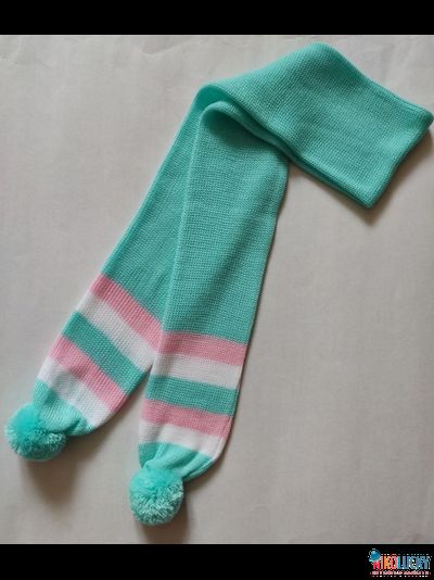 Шарф М9П, цвет бирюзовый, белый, розовый р.12/140 см