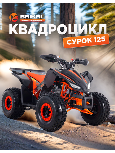 Квадроцикл BAIKAL СУРОК 125 оранжевый