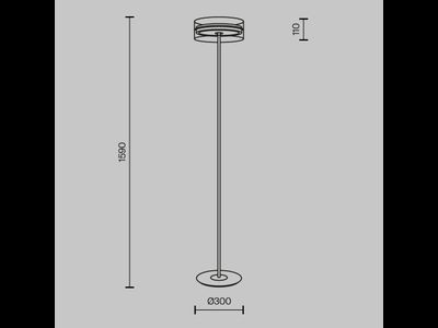 Напольный светильник (торшер) Dress code, MOD348FL-L24BBS3K
