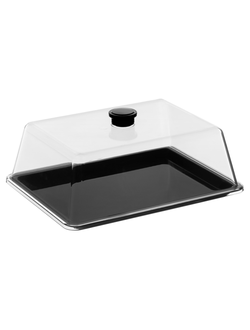 Крышка 27*21 см. h=9 см. поликарбонат, прозрачная (поднос 76859-06SS,76843-06SS,76851-06SS)