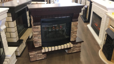 Каминокомплект ЭКСТЕР АЛЬПИНА с очагом Panoramic 25