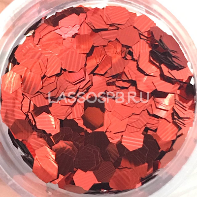 Блестки для творчества глиттер Красный 2,8 мм 100 г