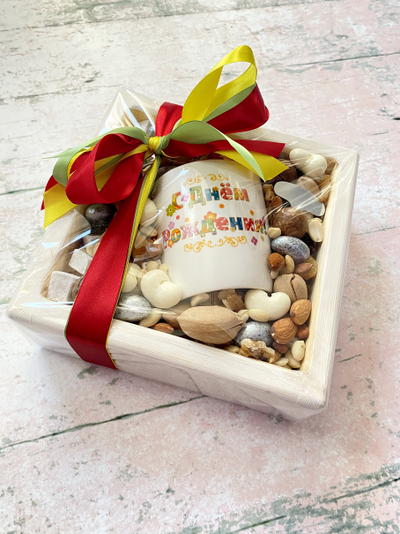 Бокс с кружкой "С днем рождения"