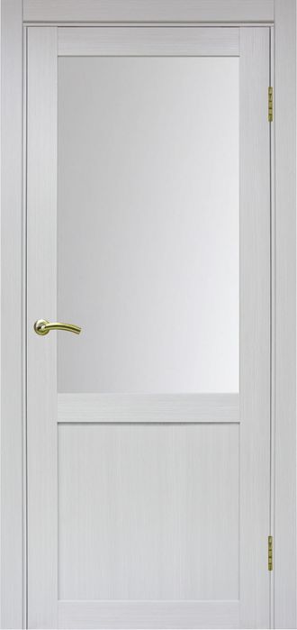 Межкомнатная дверь "Турин-502.21" ясень серебристый (стекло)