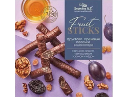 Конфеты Fruit Sticks с грецким орехом, черносливом и изюмом, 175г (Берестов А.С.)