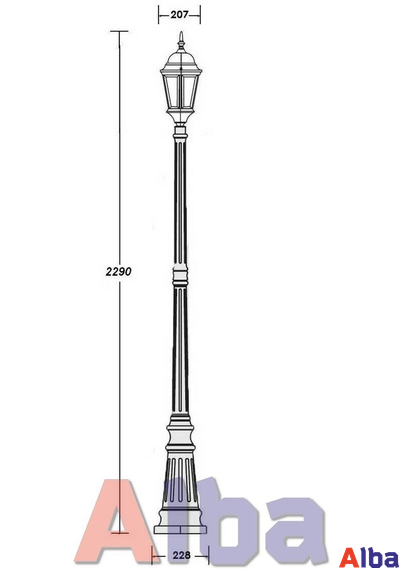 Astoria 409 2L BG Парковый светильник