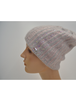 Серо розовая шапка Визио Италия