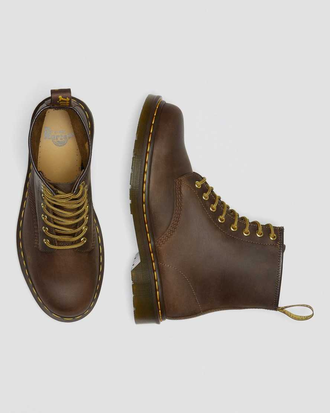 Ботинки Dr. Martens 1460 Crazy Horse Leather коричневые