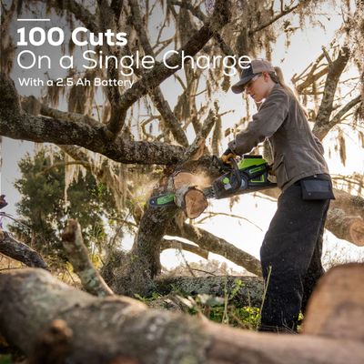 Цепная аккумуляторная пила Greenworks GD60CS25 set