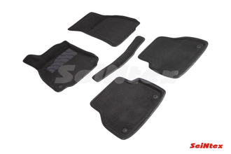 Комплект ковриков 3D AUDI A6(C8)  черные (компл)