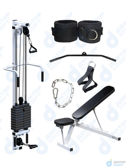 "Эффект" 50 кг со скамьей (металлические обрезиненные груза)