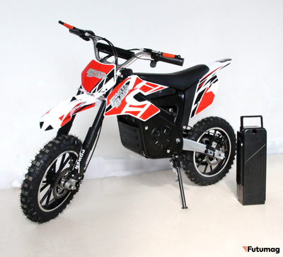 Электромотоцикл GreenCamel Питбайк DB300, 36V 800W R10 быстросъемная батарея красный