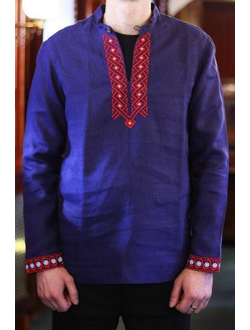 Русская льняная рубаха "Живая вода", 44-60