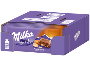Milka Peanut Crispi Caramel 90гр - купить шоколад Милка с арахисом и ...