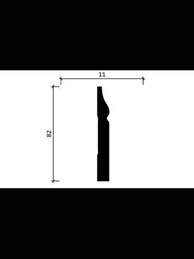 Напольный плинтус Decor-Dizayn DD48, для покраски, влагостойкий, ударопрочный, 2 метра