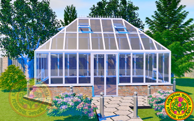 Теплица из стекла и алюминия ПЛИМУТ - Красивые теплицы