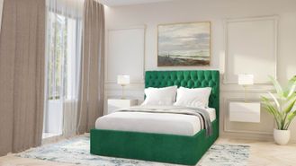 Кровать Marigold с подъемным механизмом 160 на 200 (Зеленый)