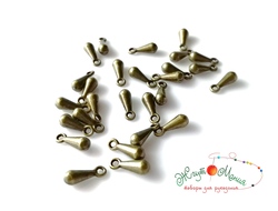 ПОДВЕСКА "КАПЕЛЬКА" ДЛЯ УДЛИНИТЕЛЬНЫХ ЦЕПОЧЕК  - 9мм - БРОНЗА