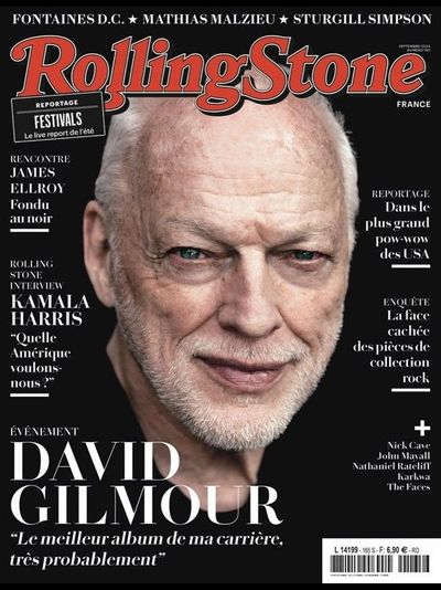Rolling Stone France Magazine September 2024 David Gilmour, Pink Floyd Cover, Intpressshop