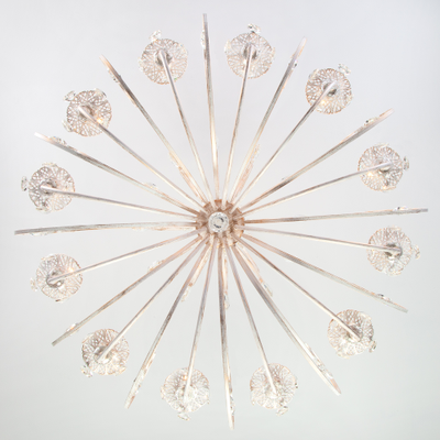 Люстра с хрусталем 3305/12 белый с золотом / прозрачный хрусталь