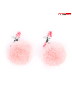 NTB-80605 Зажимы для сосков с пушком цвет розовый