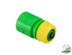 Соединитель для шланга 1/2 быстросъемный с аквастопом Lite