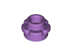 Plate, Round 1 x 1 with Flower Edge 5 Petals, Medium Lavender (24866 / 6209684)