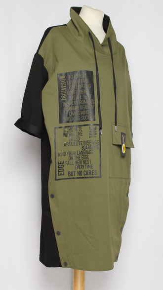 ПЛАТЬЕ БОХО "ПЕЧАТЬ" хаки р.48,50,54