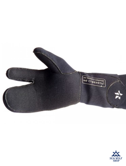 Рукавицы неопреновые 7мм Sargan 3х-палые "Мечта пианиста" р.XL