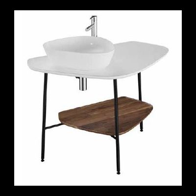 КЕРАМИЧЕСКАЯ СТОЛЕШНИЦА VITRA PLURAL, 100 СМ, ЛЕВОСТОРОННЯЯ, ЦВЕТ МАТОВЫЙ БЕЛЫЙ, 62571