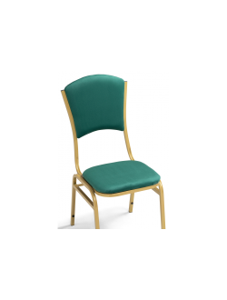 Стул на металлокаркас Арналд зеленый / золотой