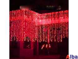 Занавес 2*3 м, КРАСНЫЙ, IP54 постоянное свечение