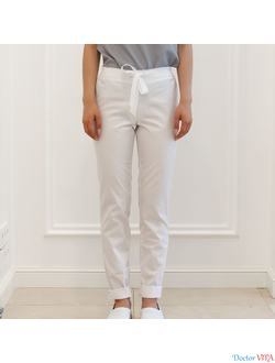 Брюки-слимы DOCLIKE SLIM DL233 Белые