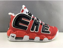 Nike Air More Uptempo 96 Supreme (красные с черным)