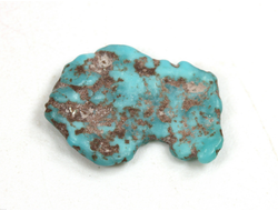 Бирюза с пиритом, необработанный, дикий образец, США, Аризона (15*11*2,5 мм, 0,45 г) №37582